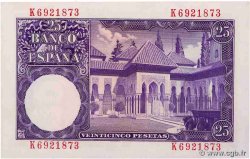 25 Pesetas SPANIEN  1954 P.147a fST+