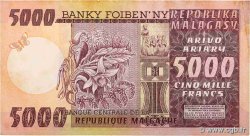 5000 Francs - 1000 Ariary MADAGASCAR  1974 P.066a TTB+