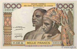 1000 Francs WEST AFRICAN STATES  1969 P.103Al UNC-