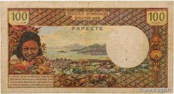 100 Francs TAHITI  1973 P.24b MB