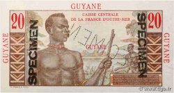 20 Francs Émile Gentil Spécimen GUYANE  1946 P.21s NEUF