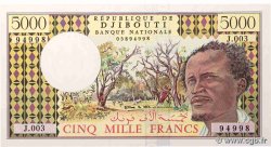 5000 Francs DJIBOUTI  1991 P.38d UNC-