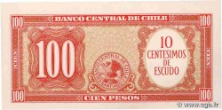 10 Centesimos sur 100 Pesos CHILI  1960 P.127a NEUF