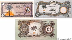 5, 10 Shillings et 1 Pound Lot BIAFRA  1967 P.01, P.04 et P.05a