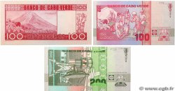 100 et 200 Escudos Lot CAP VERT  1977 P.54a, P.57a et P.58a NEUF