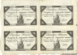 50 Livres Planche FRANCE  1792 Ass.39a-p VF