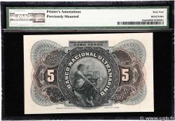 5 Escudos Annulé KAPE VERDE  1921 P.34s fST+