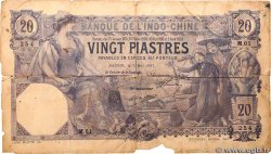 20 Piastres FRENCH INDOCHINA Saïgon 1917 P.038b P