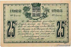 25 Centimes FRANCE regionalism and miscellaneous Le Mans 1922 JP.069.20 F+