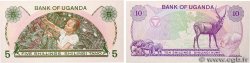 5 et 10 Shillings Lot OUGANDA  1982 P.16 pr.NEUF