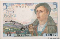 5 Francs BERGER FRANCE  1943 F.05.01