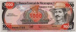 5000 Cordobas NICARAGUA  1987 P.157