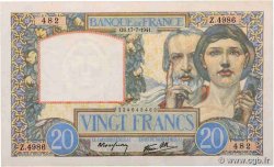 20 Francs TRAVAIL ET SCIENCE FRANCE  1941 F.12.16
