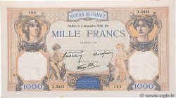 1000 Francs CÉRÈS ET MERCURE type modifié FRANCE  1938 F.38.32