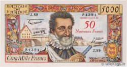 50 NF sur 5000 Francs HENRI IV FRANCE 1958 F.54.01