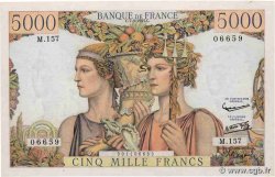 5000 Francs TERRE ET MER FRANCE  1957 F.48.13