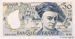 50 Francs QUENTIN DE LA TOUR FRANCE  1991 F.67.17