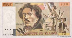 100 Francs DELACROIX modifié FRANCE  1984 F.69.08b