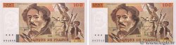 100 Francs DELACROIX imprimé en continu Lot FRANCE  1991 F.69bis.04a