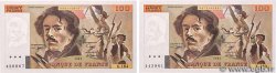 100 Francs DELACROIX imprimé en continu Lot FRANCE  1991 F.69bis.03b2