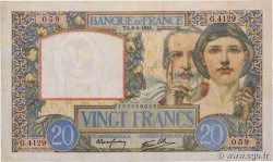20 Francs TRAVAIL ET SCIENCE FRANCE  1941 F.12.14 F