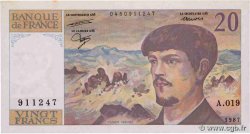 20 Francs DEBUSSY FRANCE  1987 F.66.08A19