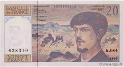 20 Francs DEBUSSY à fil de sécurité FRANCIA  1993 F.66bis.05A44