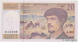 20 Francs DEBUSSY à fil de sécurité FRANCIA  1992 F.66bis.03A35