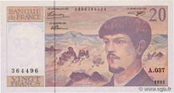 20 Francs DEBUSSY à fil de sécurité FRANCIA  1992 F.66bis.03A37