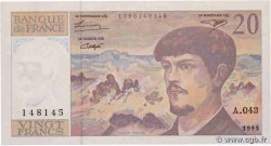 20 Francs DEBUSSY à fil de sécurité FRANCIA  1993 F.66bis.05A43