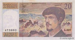 20 Francs DEBUSSY à fil de sécurité FRANCE  1990 F.66bis.01A27