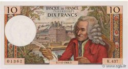 10 Francs VOLTAIRE FRANCE  1968 F.62.35 AU
