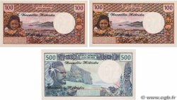 100  et 500 Francs Lot NEW HEBRIDES  1970 P.18b et P.19a UNC-