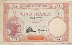 5 Francs TAHITI  1932 P.11b