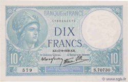 10 Francs MINERVE modifié FRANCE  1939 F.07.05