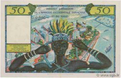 50 Francs FRENCH WEST AFRICA  1956 P.45 q.AU