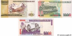 500 à 5000 Intis Lot PERU  1987 P.134b, P.136b et P.137 ST