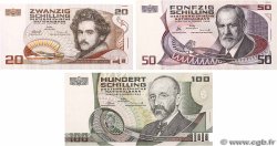 20, 50 et 100 Shilling Lot AUSTRIA  1984 P.148, P.149 et P.150