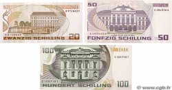 20, 50 et 100 Shilling Lot AUSTRIA  1984 P.148, P.149 et P.150 FDC