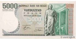 5000 Francs BELGIO  1977 P.137 AU