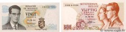 20 et 50 Francs Lot BELGIO  1964 P.138 et P.139