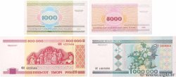 1000 au 1000000 Rublei Lot BIELORUSSIA  1998 P.16 à P.19 FDC