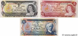 1, 2 et 5 Dollars Lot CANADA  1972 P.085c, P.086a et P.087a