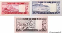 100, 500 et 1000 Escudos Lot CAPO VERDE  1977 P.54a, P.55a et P.56a FDC