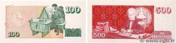 100 et 500 Kronur Lot ISLANDA  1986 P.54a et P.55a FDC