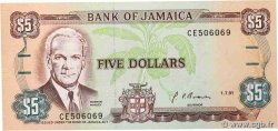 5 Dollars JAMAICA  1991 P.70d