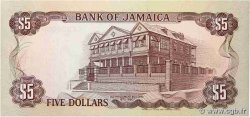 5 Dollars JAMAICA  1991 P.70d UNC-