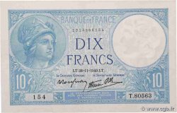 10 Francs MINERVE modifié FRANCE  1940 F.07.22
