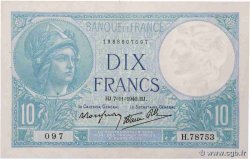 10 Francs MINERVE modifié FRANCE  1940 F.07.19