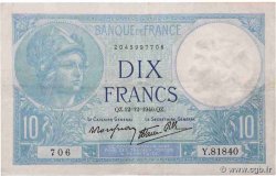 10 Francs MINERVE modifié FRANCE  1940 F.07.24